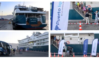 Puerto de Iquique recibe crucero de lujo SH Vega tras cierre por marejadas en Antofagasta